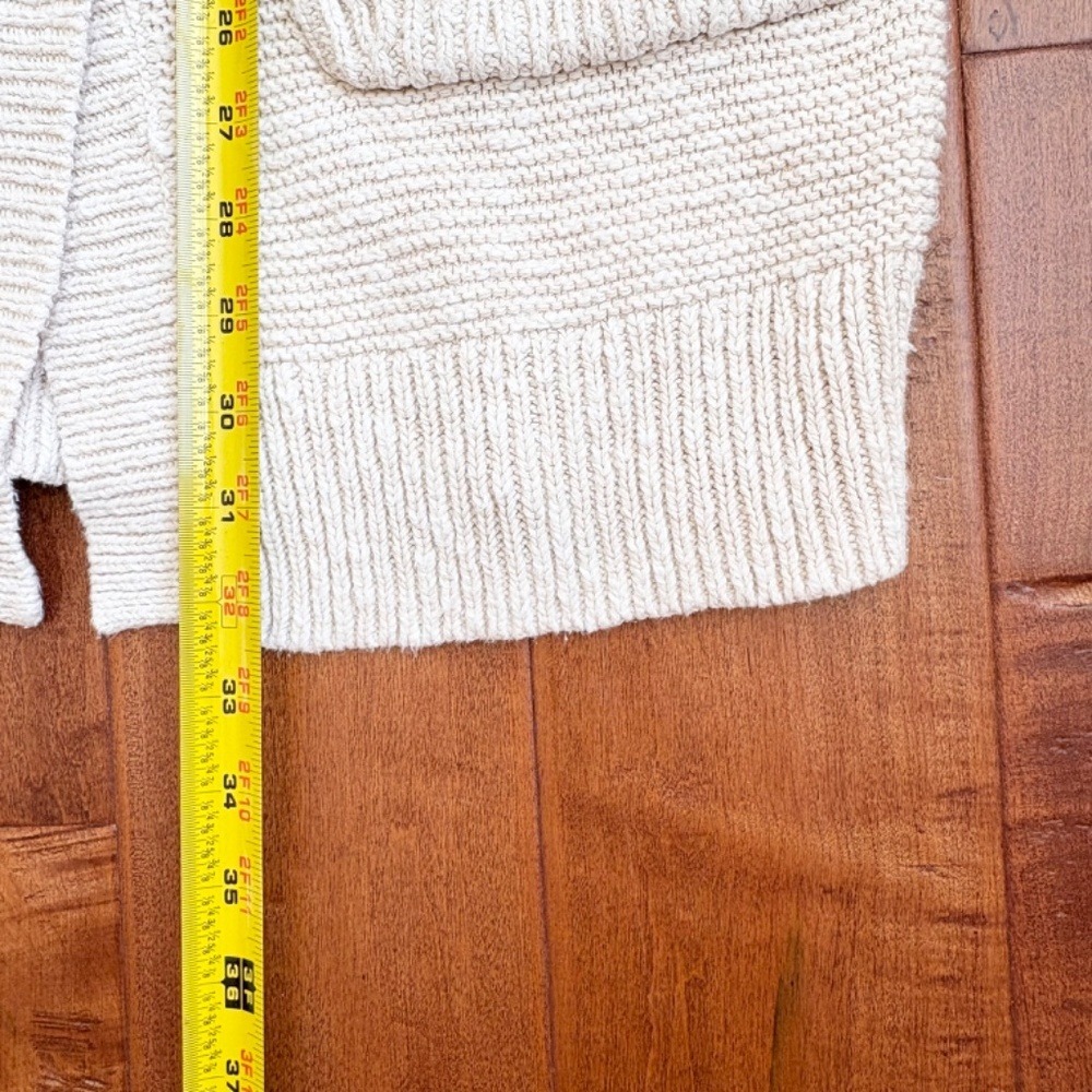 Alex Mill - Marni Cable Knit Cardigan Sweater Womens S Cotton/Linen Beige FLAW‎ - Picture 12 of 14